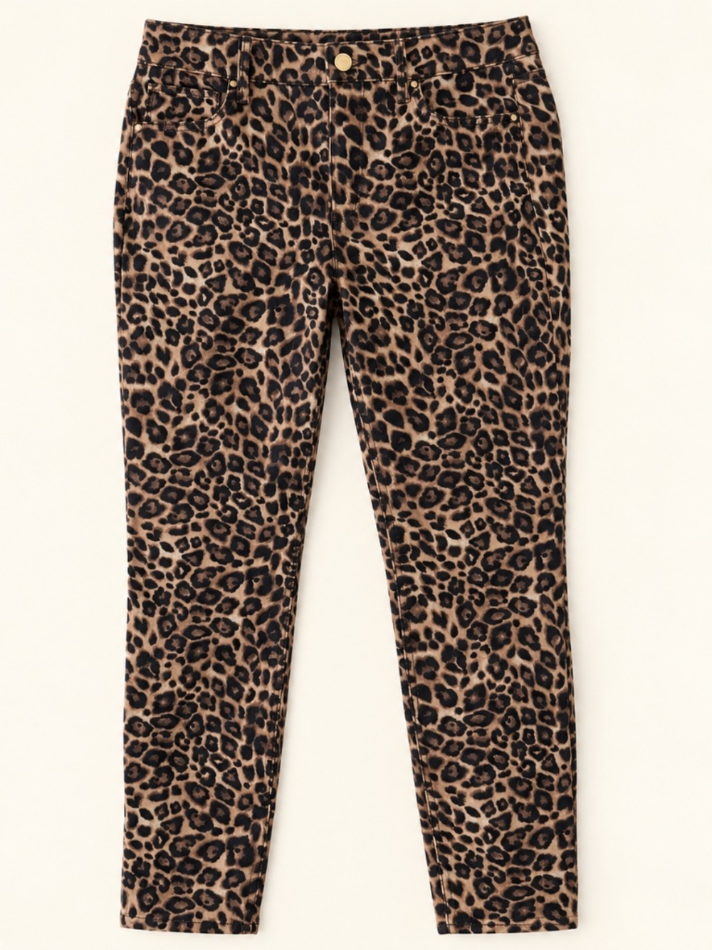 White House Black Market Leopard Skinny Ankle Jeans High Rise Size 6